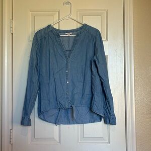 Candie's Soft Blue Denim Top